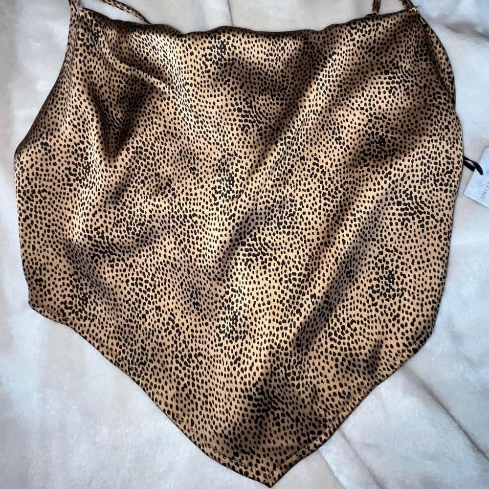 Leopard cropped tank